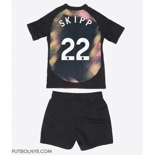 Camiseta Leicester City Oliver Skipp #22 Visitante Equipación para niños 2024-25 manga corta (+ pantalones cortos)